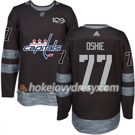 Pánské Hokejový Dres Washington Capitals T.J. Oshie 77 1917-2017 100th Anniversary Adidas Černá Authentic